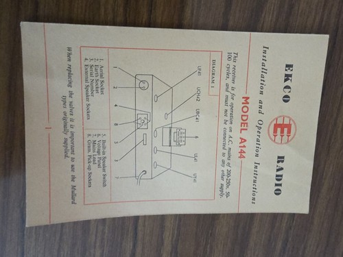 Ekco a144 radio - ekco,