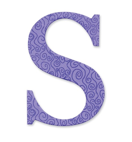 Sassy serif letter sizzix - s,