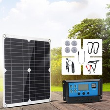 100W Watt USB Solar Panel Trickle Charger 12V Battery Controller for RV Boat Car