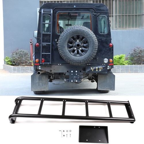 Black aluminium roof rack - black, rear