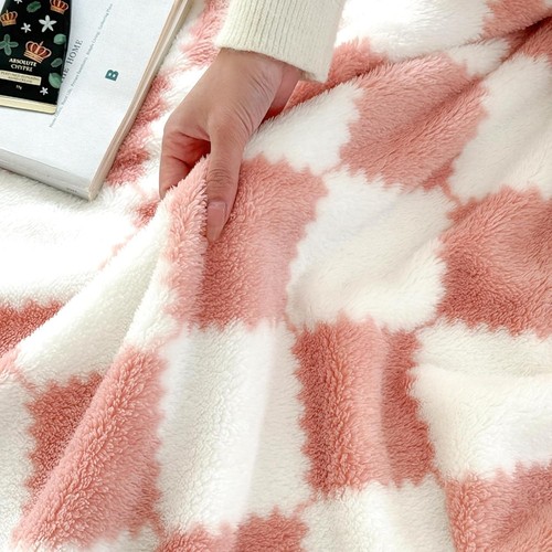 Plush fleece waffle throw - fleece,