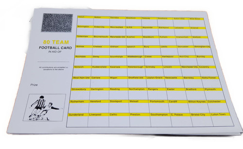 Team football scratch cards - team,