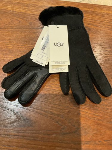 Ugg ladies leather gloves fur - ugg,