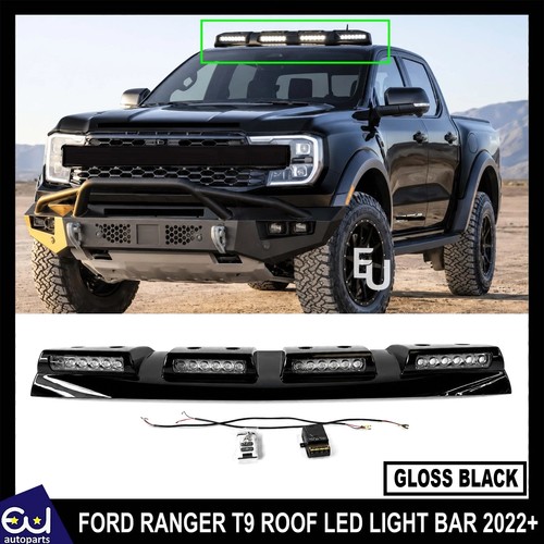 Gloss black led front - front, roof