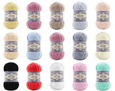 ALIZE VELLUTO Wool Chenille Yarn Chunky Velvety Many Colours 100g XL Colours