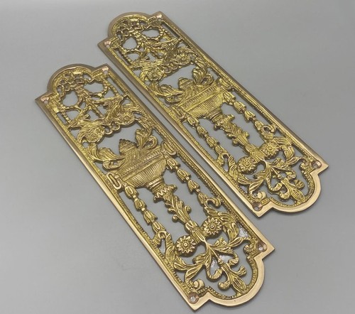 Solid brass push plates - 2x,