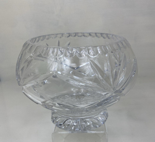 Crystal cut clear round glass - cut,