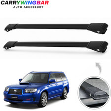 Fits Subaru Forester SG 2002-2008 Flush Roof Racks CrossBars Black Color