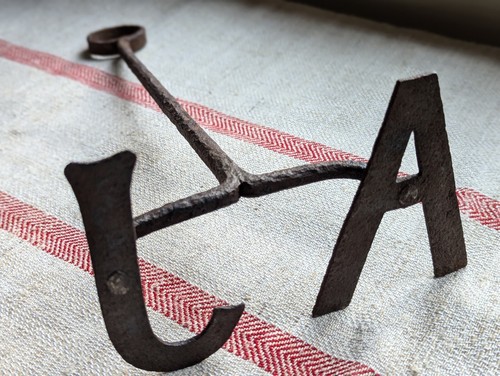 Antique wrought iron branding - antique,