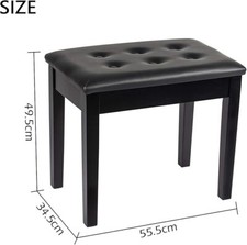 GRANDMA SHARK Piano Stool Dressing Table Stool Storage Compartment  (black)