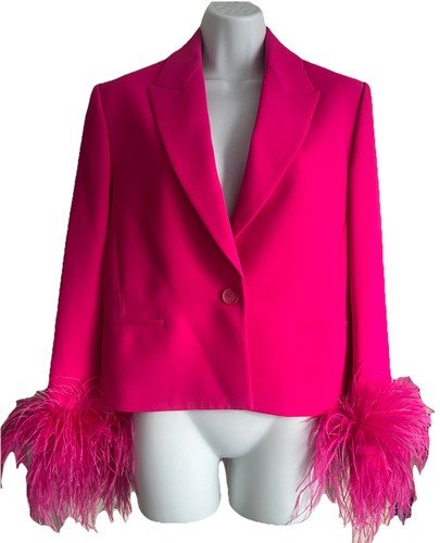 Zara hot pink feather cuff - zara,