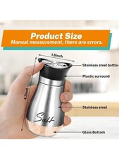 Pack of 2 Salt And Pepper Shakers Pots Dispensers Cruet Jars Set UK