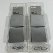 IKEA Glira 25mm Square Door Knobs Handles Silver Chrome New 4 Handles Set