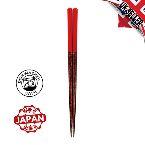 Red bamboo japanese chopsticks - red,