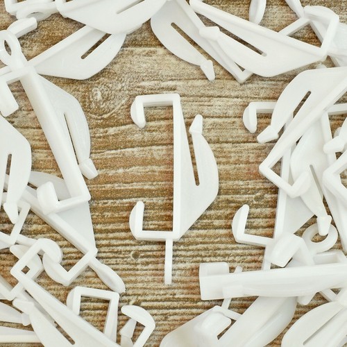 Decorail white curtain - decorail, hooks