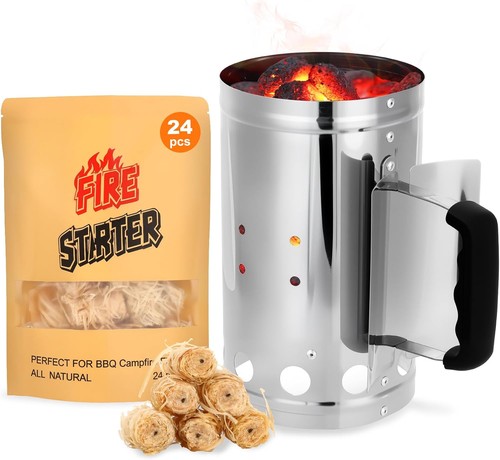 Bbq charcoal chimney starter - bbq,