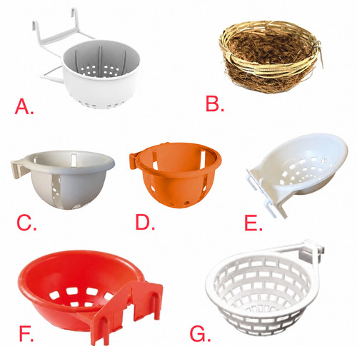 Canary nest pans plastic - -, /