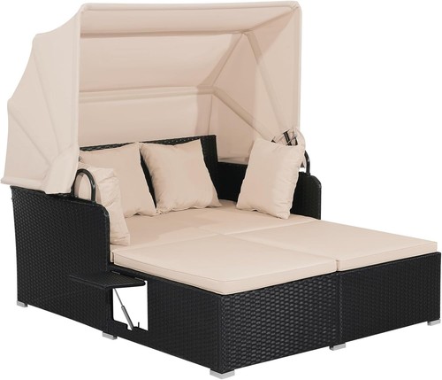 Garden rattan daybed - daybed,, patio