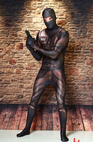 Mens swat morphsuit - costume, xl