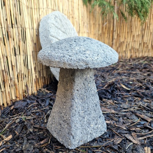 Weathered grey staddle stone - staddle,
