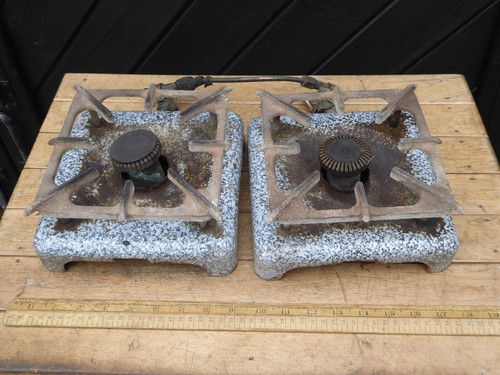 Vintage enamel gas stove ring - gas,