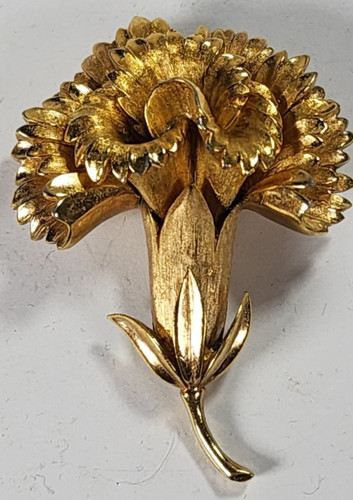 Vtg crown trifari brushed - crown,