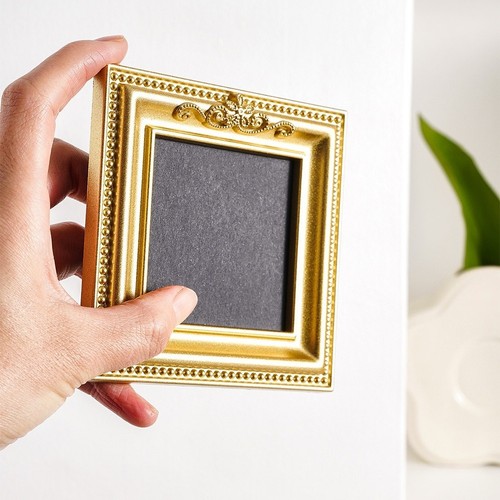Gold finish resin fridge - finish,