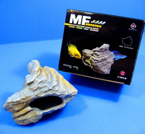 Cichlid stone ceramic aquarium - cichlid,
