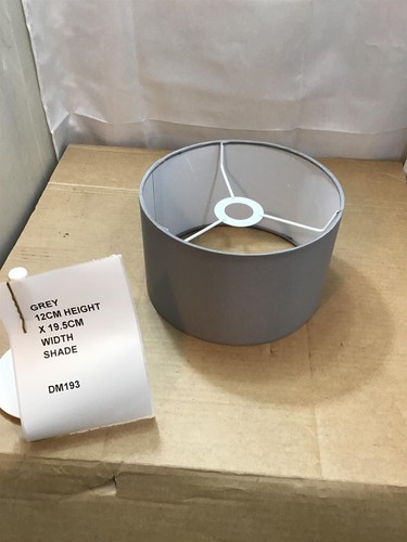 Grey drum lampshade - grey,