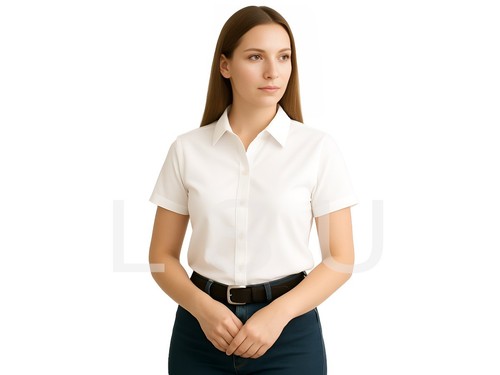 Girls white short - short, sleeves