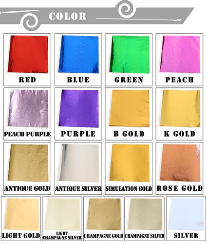 100 sheets gold silver copper - 100,