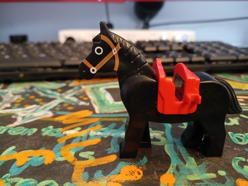 Vintage lego horse black 4494 - vintage,