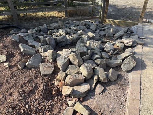 Building stone garden - building, /
