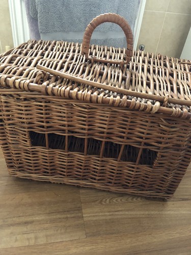 Vintage wicker pet carrier - vintage,