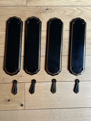 Black vintage ceramic door - black,