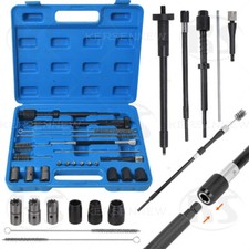 Injector Seat shaft cleaning Tool set injector cutter cleaner Puller Brushes Kit