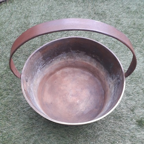 Antique large brass jam - jam, pan