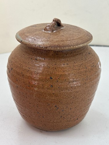 Studio pottery lidded jar - studio,