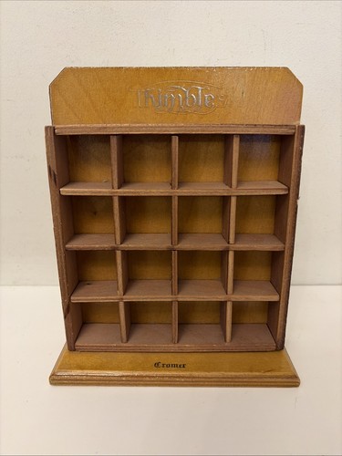 Wooden thimble display - wooden,
