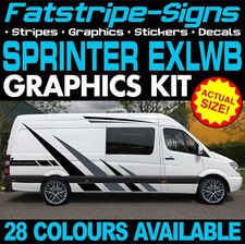 to fit MERCEDES SPRINTER EXLWB GRAPHICS STICKERS STRIPES CAMPER VAN MOTORHOME