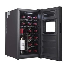 Cookology Thermoelectric Wine Cooler 18 Bottle Fridge Low Noise - Black CWTE18BK