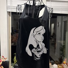 Womens Medium Alice Wonderland Jack Daniels Tennessee Whiskey Tank Top