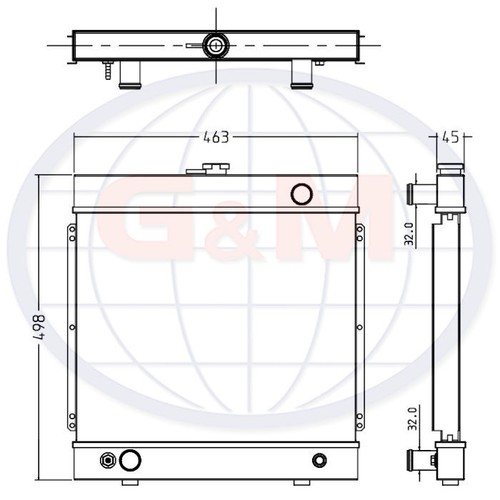 Radiator for atlas copco - radiator,