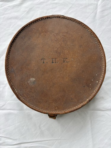 Vintage leather collar - leather, box