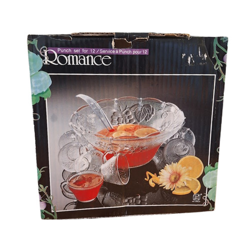 Romance glass punch bowl set - romance,