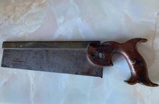 VINTAGE SAMUEL OSBORN BRASS BACKED TENON SAW 10” - For Restoration