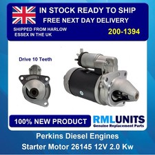 Starter Motor For JCB 2CX Backhoe-Loader 4000ccm Diesel 1992 -