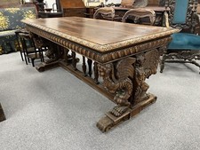 18th Century Refectory Dining Hall Table Solid Walnut Renaissance Museum Quality