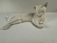 Vintage White Porcelain Cat