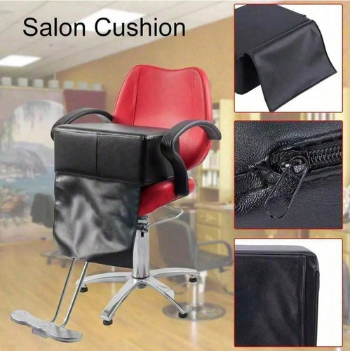Black salon booster - black, chair